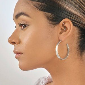 Silver hoop earrings